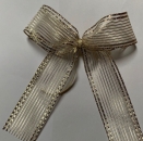 Dekoband Diamant, transparent, Goldstreifen